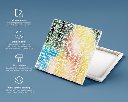 Self-titled album word art square canvas wall decor