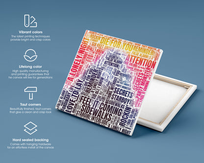 Starboy album word art square canvas wall decor