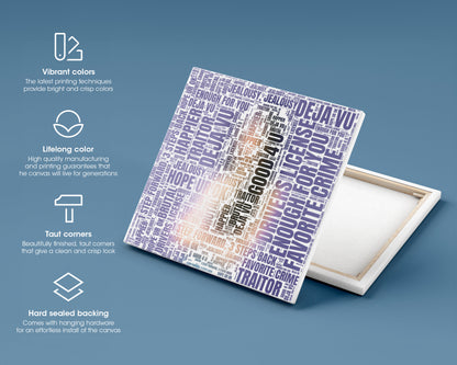 Sour album word art square canvas wall decor