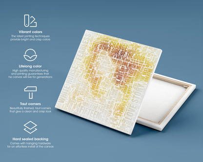 Fearless album word art square canvas wall decor