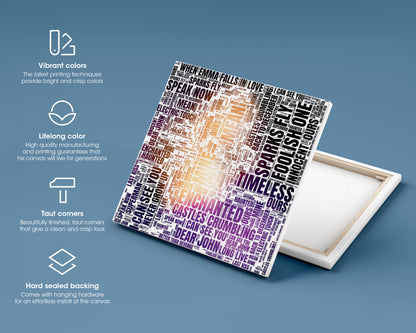 Speak Now TV album word art square canvas wall decor