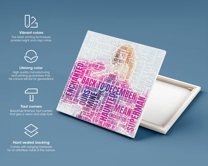 Speak Now album word art square canvas wall decor