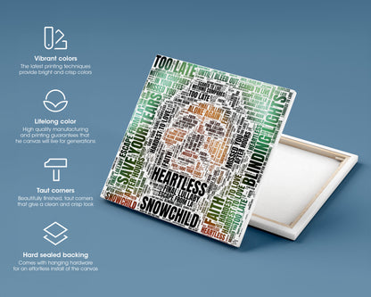 After Hours album word art square canvas wall decor