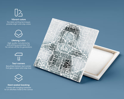 I Am... Sasha Fierce album word art square canvas wall decor