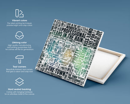 Kiss Land album word art square canvas wall decor