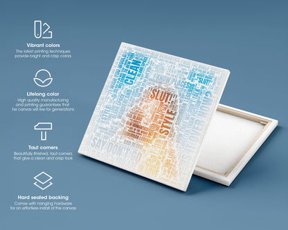 1989 TV album word art square canvas wall decor