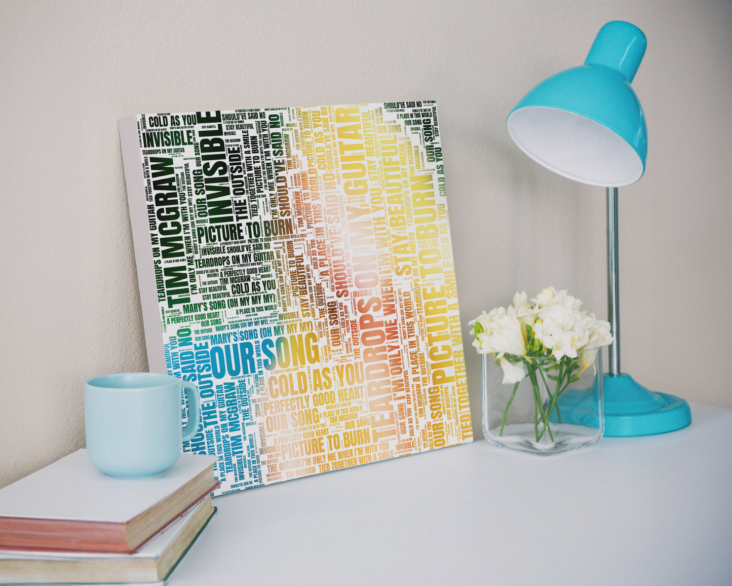 Self-titled album word art square canvas wall decor