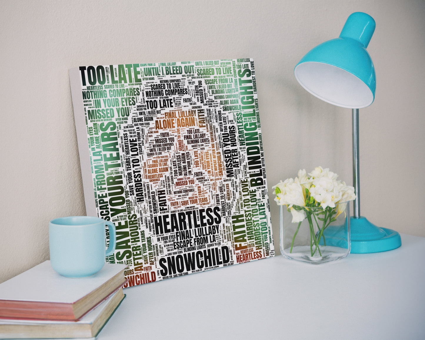 After Hours album word art square canvas wall decor