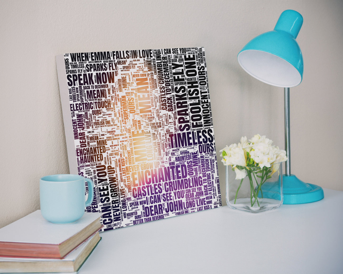 Speak Now TV album word art square canvas wall decor