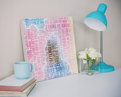 Lover album word art square canvas wall decor