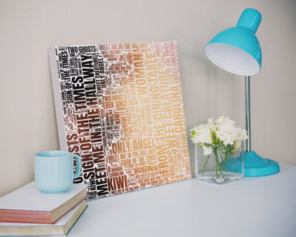 Self-titled album word art square canvas wall decor