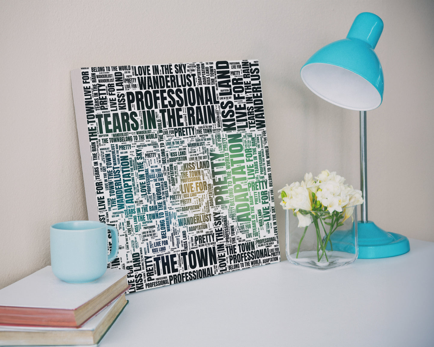 Kiss Land album word art square canvas wall decor