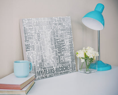 Folklore album word art square canvas wall decor