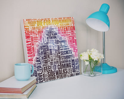 Starboy album word art square canvas wall decor