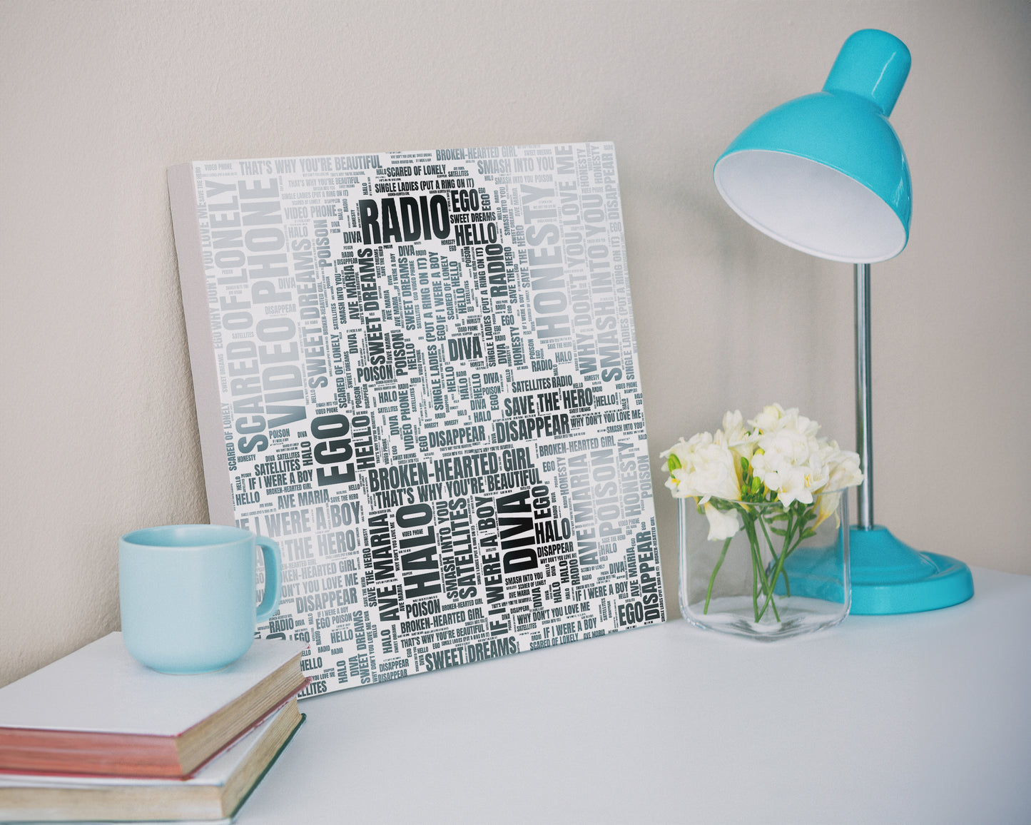 I Am... Sasha Fierce album word art square canvas wall decor