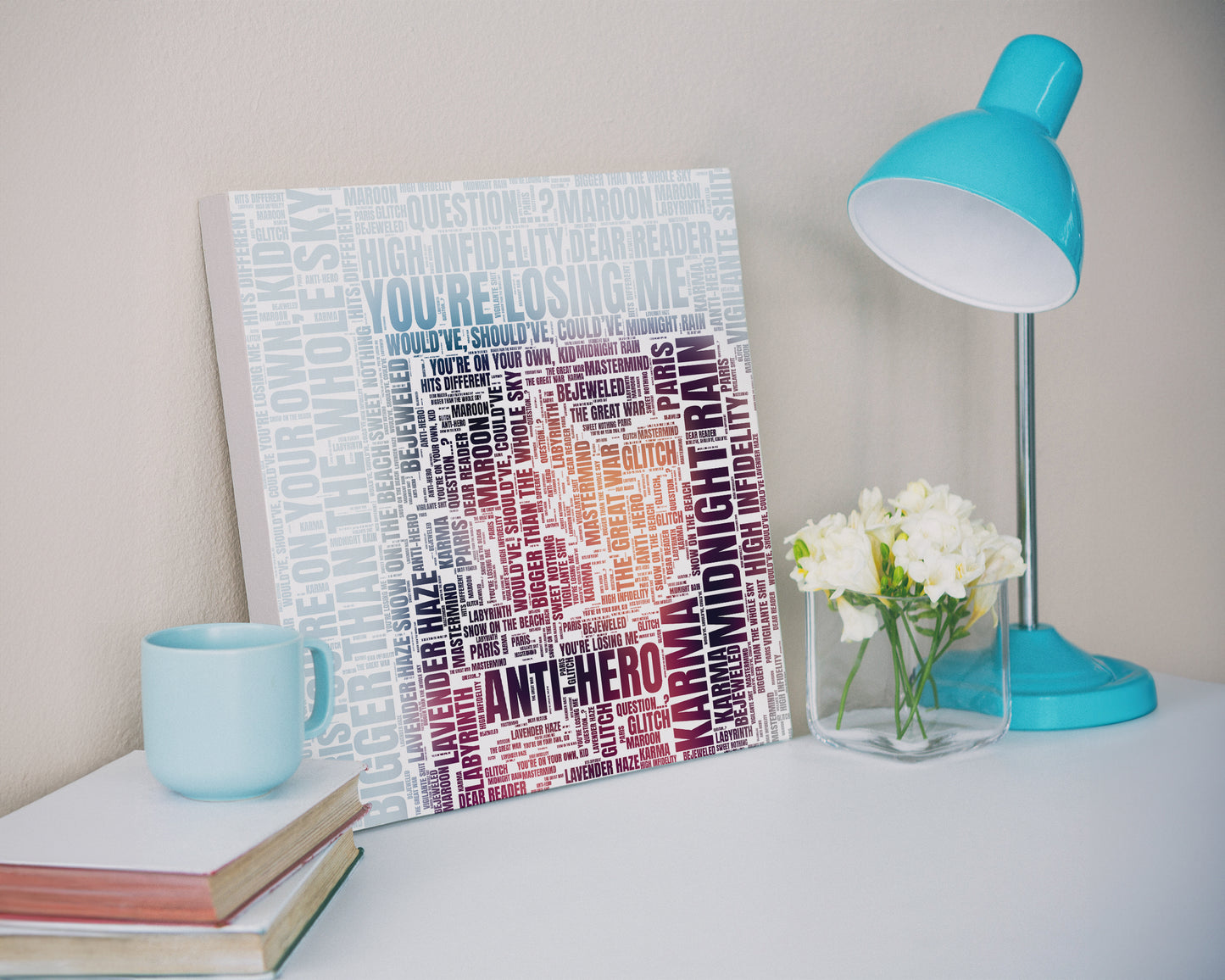 Midnights album word art square canvas wall decor