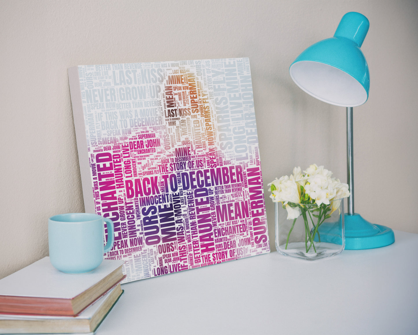 Speak Now album word art square canvas wall decor