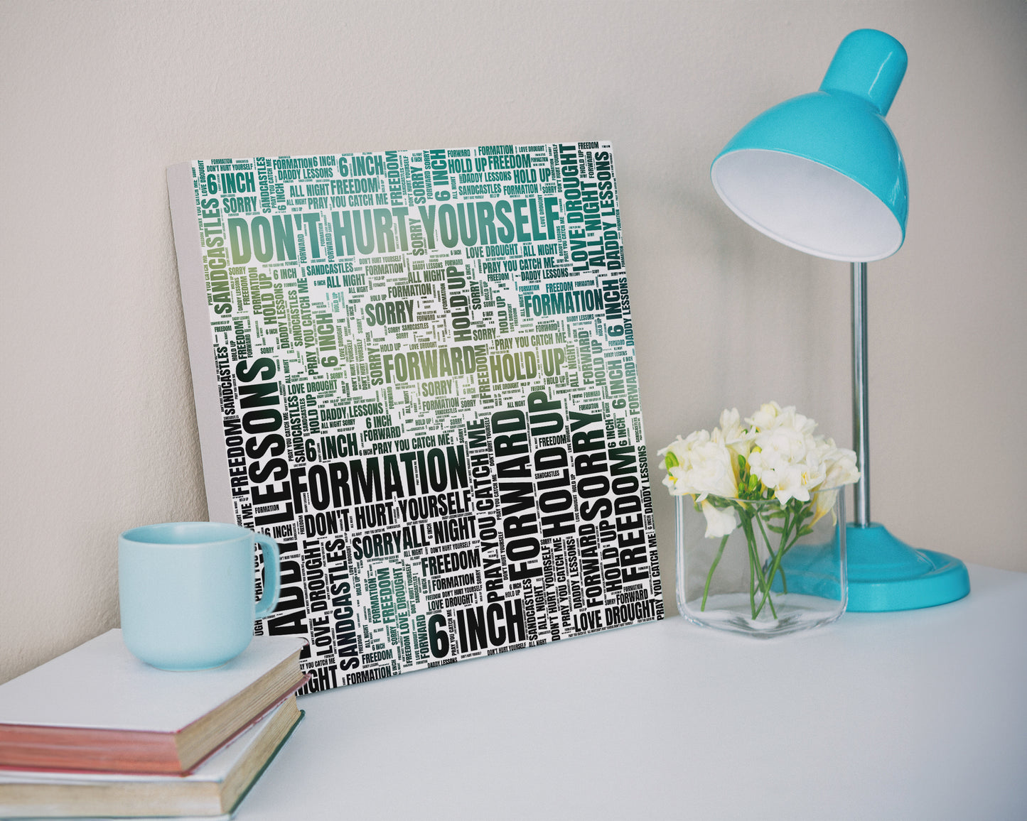 Lemonade album word art square canvas wall decor