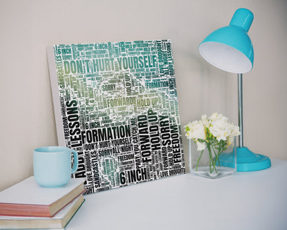 Lemonade album word art square canvas wall decor