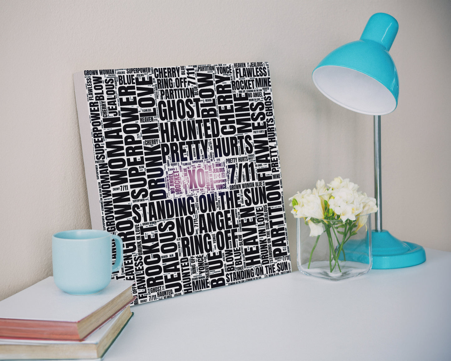 Self-titled album word art square canvas wall decor