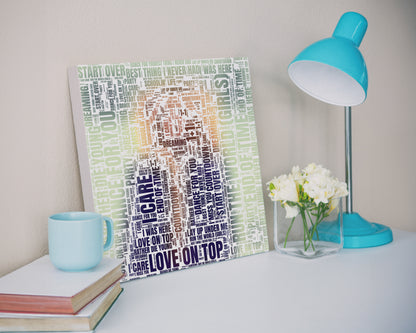 4 album word art square canvas wall decor