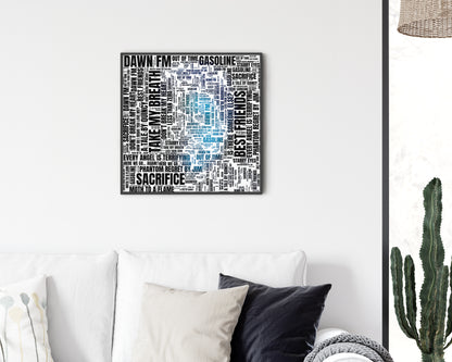 Dawn FM album word art square canvas wall decor