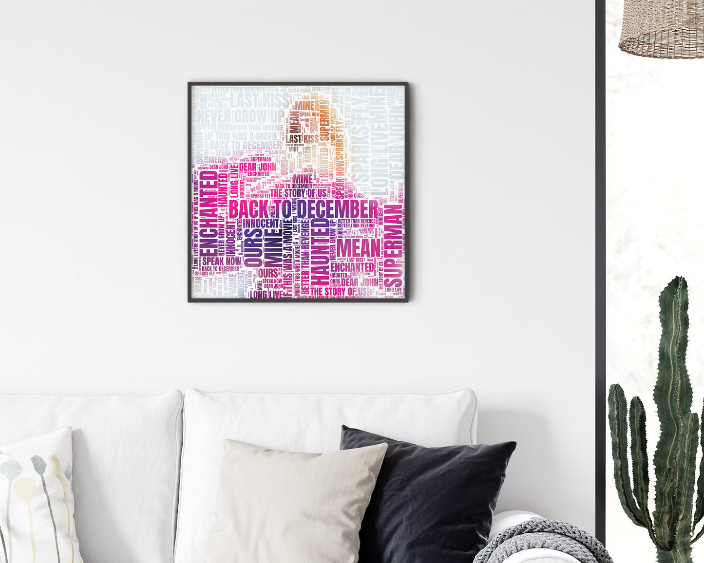 Speak Now album word art square canvas wall decor