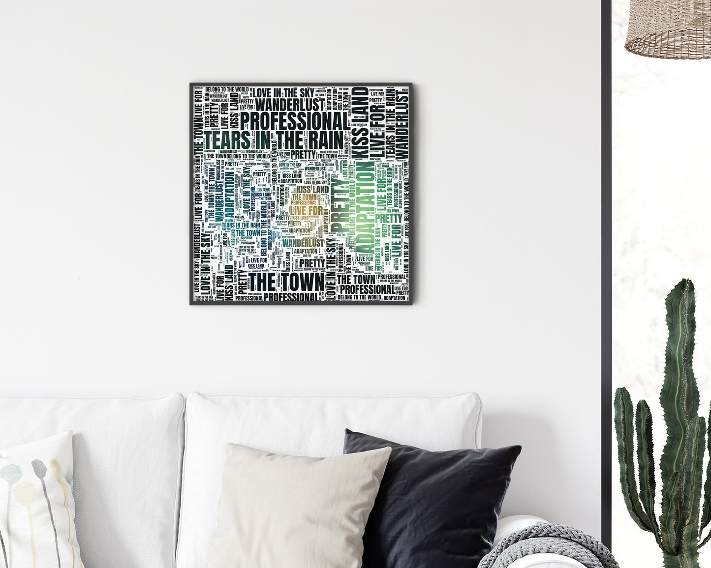 Kiss Land album word art square canvas wall decor