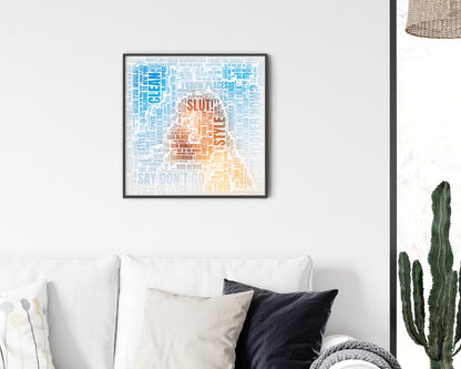 1989 TV album word art square canvas wall decor