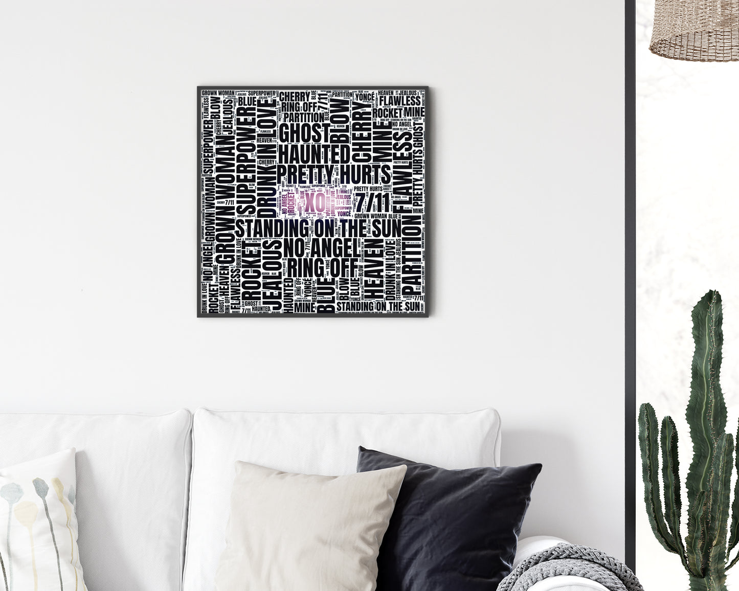 Self-titled album word art square canvas wall decor