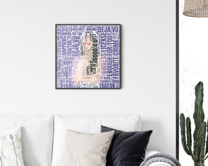 Sour album word art square canvas wall decor