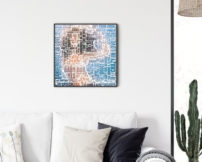 Dangerously in Love album word art square canvas wall decor