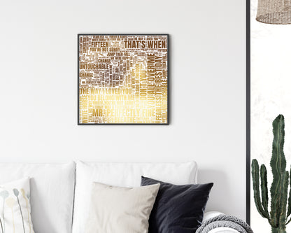 Fearless TV album word art square canvas wall decor