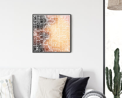 Self-titled album word art square canvas wall decor