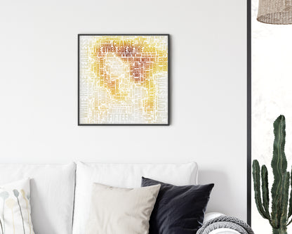 Fearless album word art square canvas wall decor