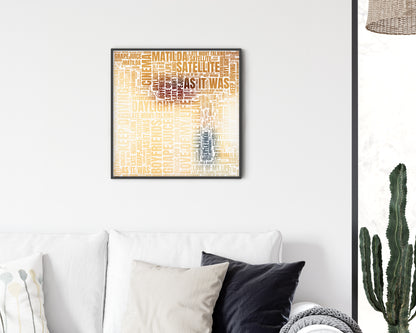 Harry's House album word art square canvas wall decor