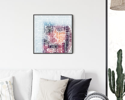 Midnights album word art square canvas wall decor