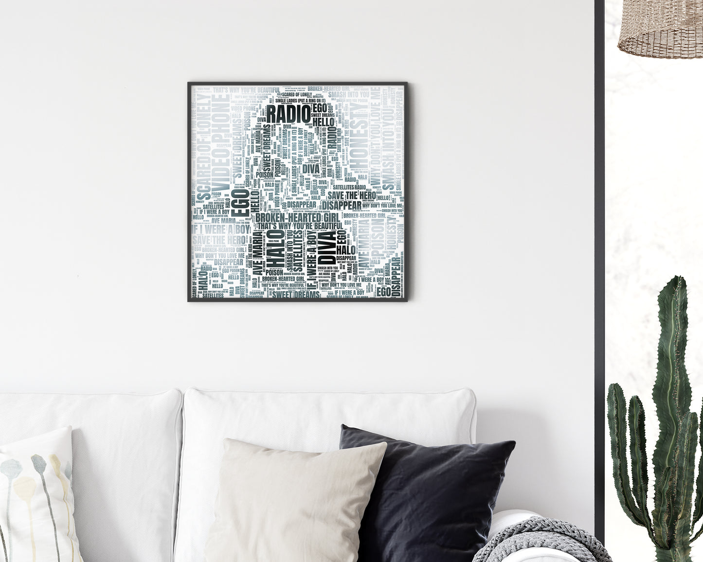 I Am... Sasha Fierce album word art square canvas wall decor