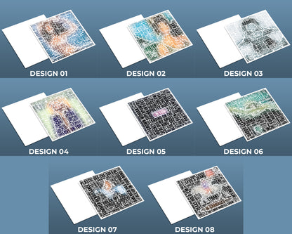 Set of word art album covers square poster