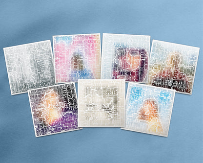 1989 album word art square poster