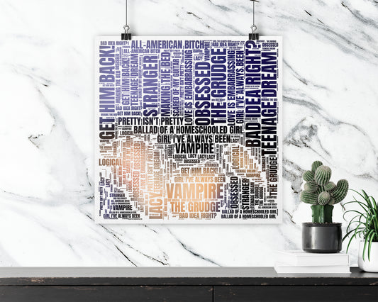 Guts album word art square poster