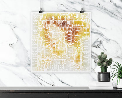 Fearless album word art square poster