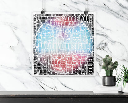 Fine Line album word art square poster
