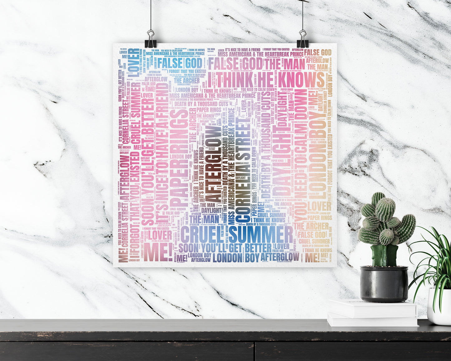 Lover album word art square poster