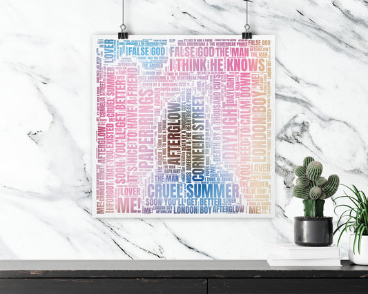 Lover album word art square poster