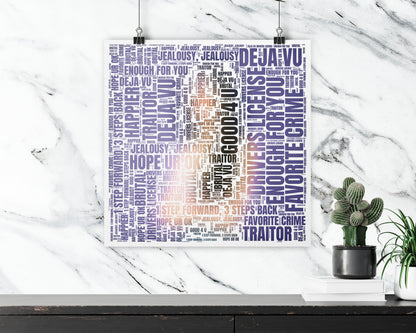 Sour album word art square poster