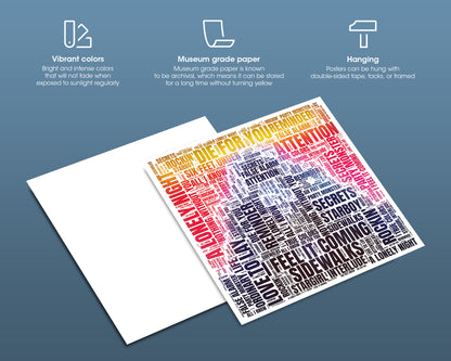 Starboy album word art square poster