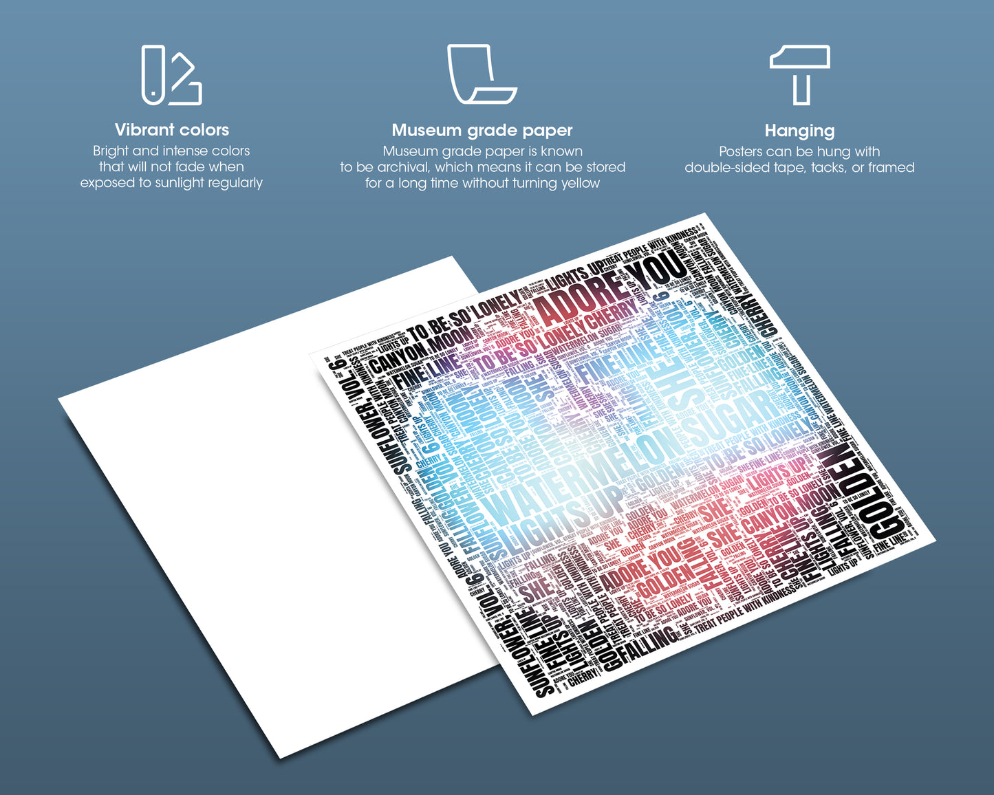 Fine Line album word art square poster