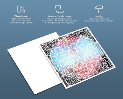 Fine Line album word art square poster