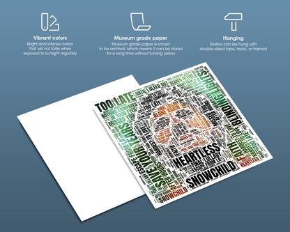 After Hours album word art square poster